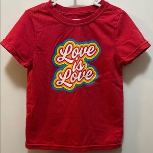 Love is Love Red Kids T-Shirt size 3t